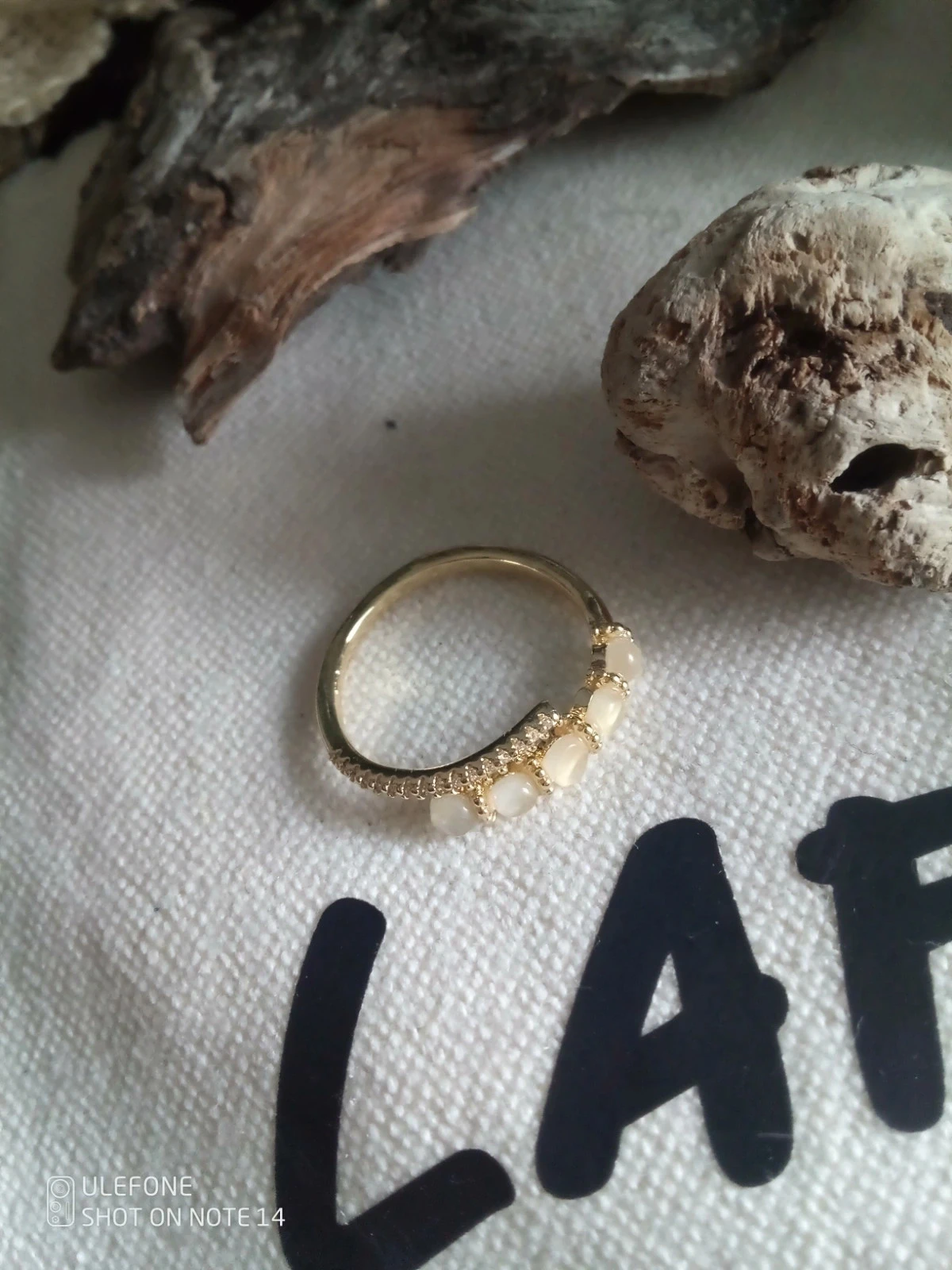 Ring Natuurlijke seleniet stenen – photo 3